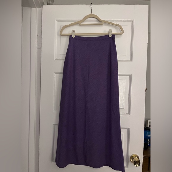 Eileen Fisher Purple Knit Maxi Skirt - Picture 1 of 5